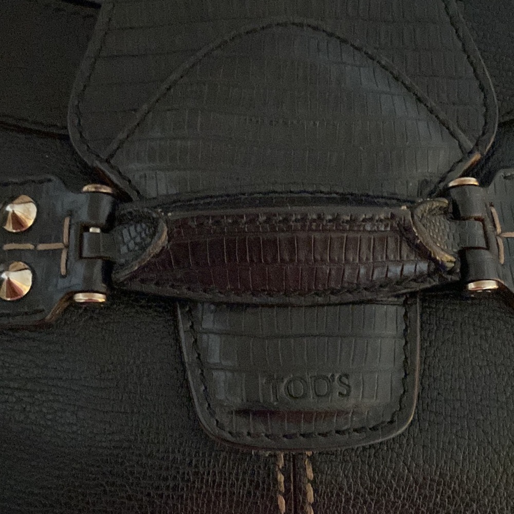 Authentic Tods Black leather hobo - Picture 5 of 9